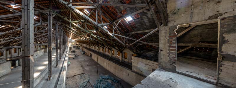 The conditioning plant inside the Neuengamme brickworks.